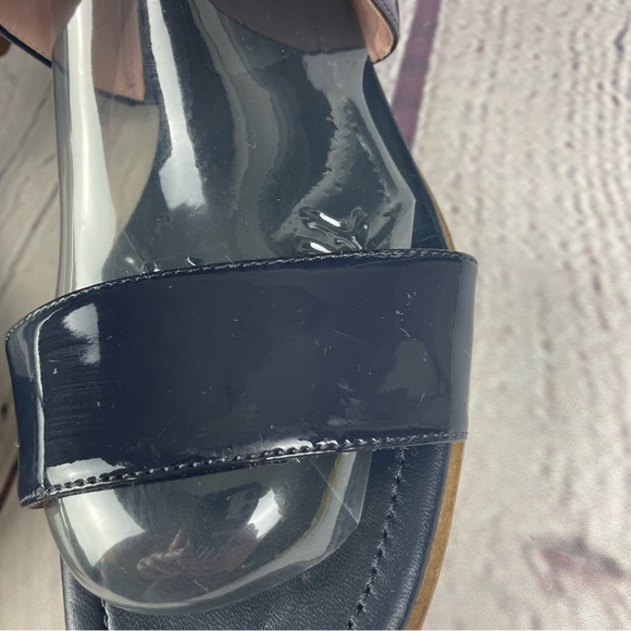 Kate Spade Merritt Slingback Dress Sandals Patent Leather Navy Blue Size 8 - Picture 13 of 15